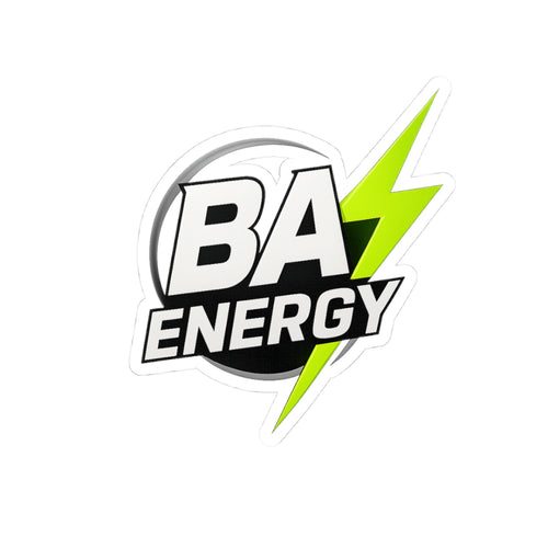 BA Energy Lightning Bolt Sticker — Kiss-Cut Laptop Decal