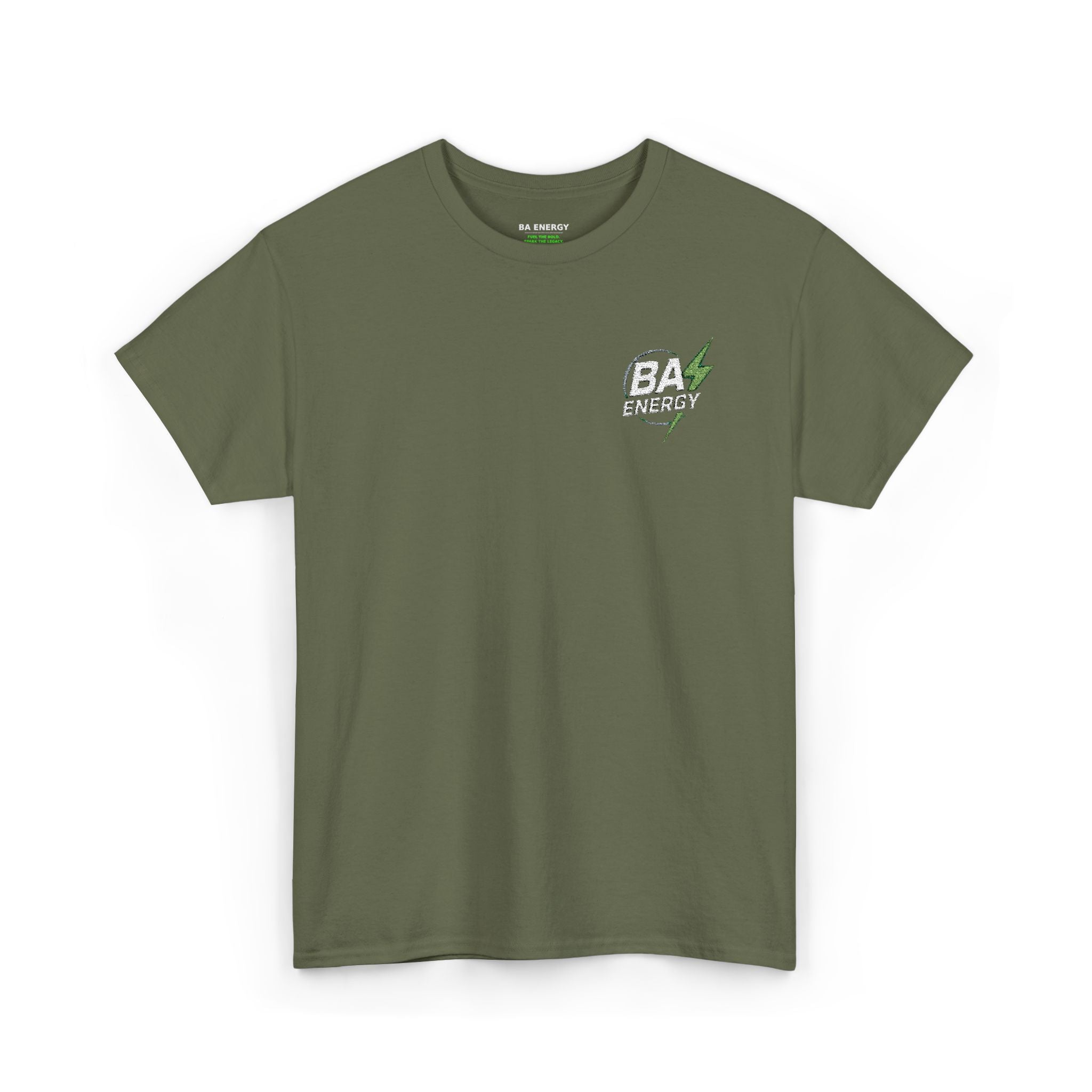 BA Energy Graphic Tee — Lightning Bolt Chest Logo T-Shirt