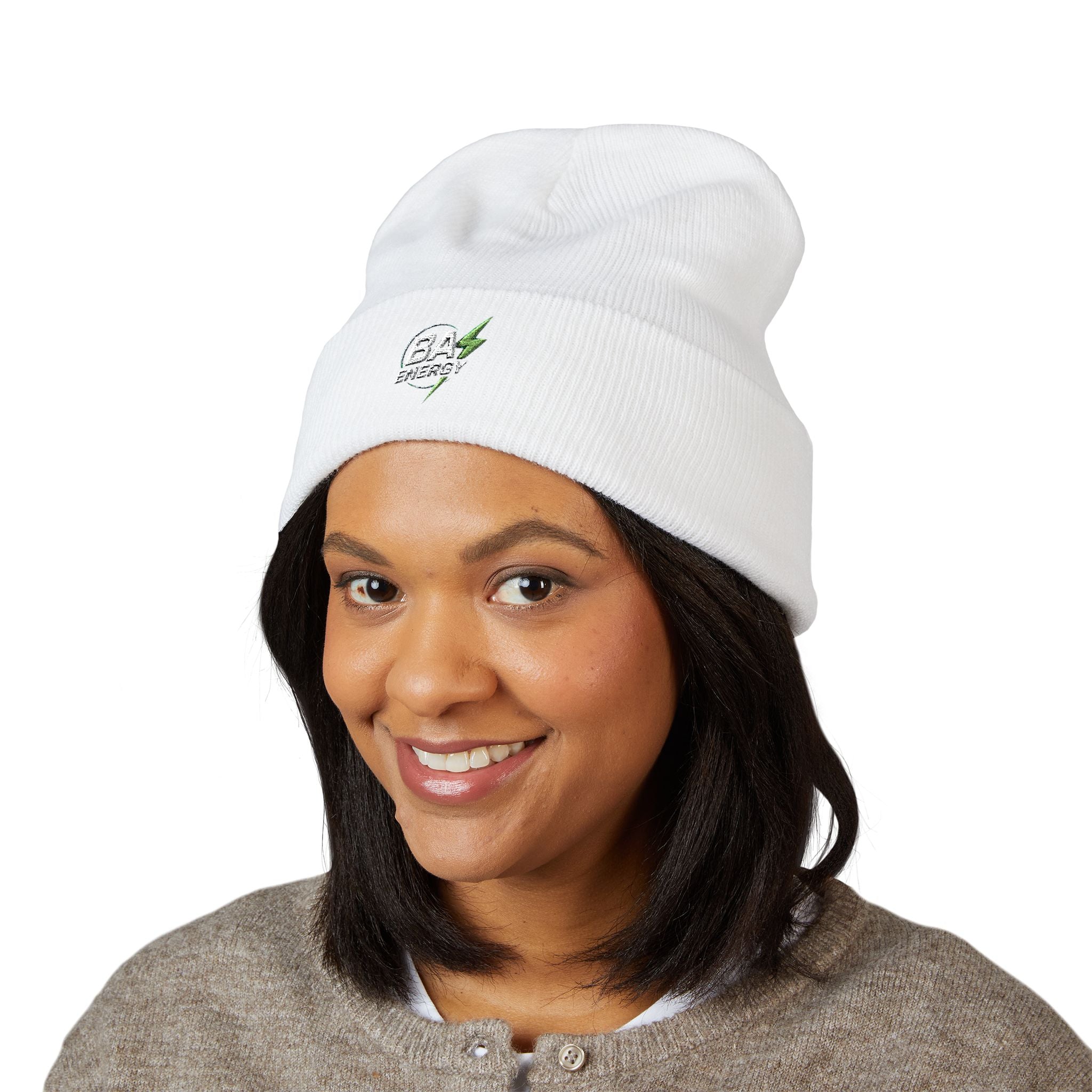 BA Energy Skull Lightning Beanie | Embroidered Cuffed Beanie