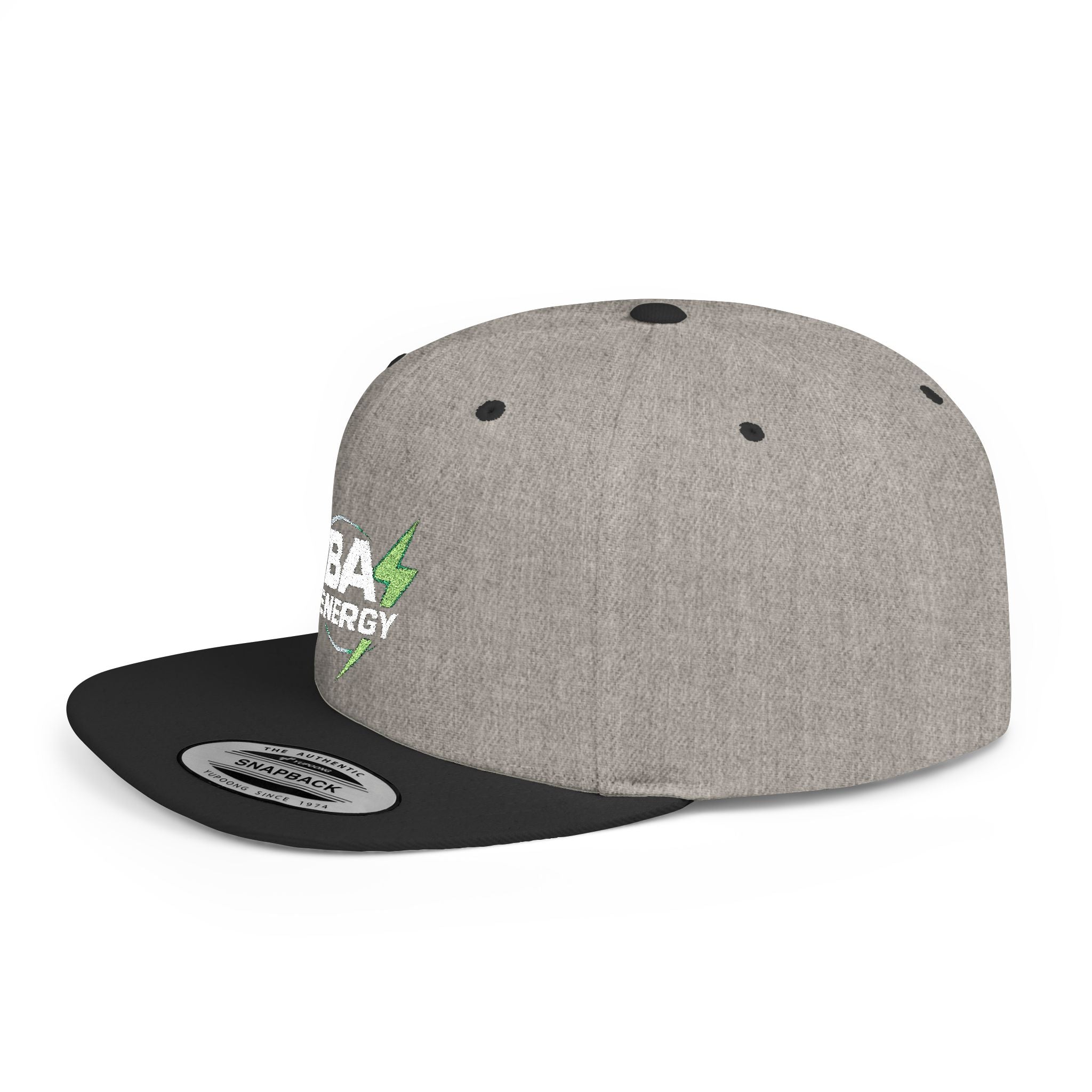 Flat Bill Snapback Hat — "BA Energy" Embroidered Logo
