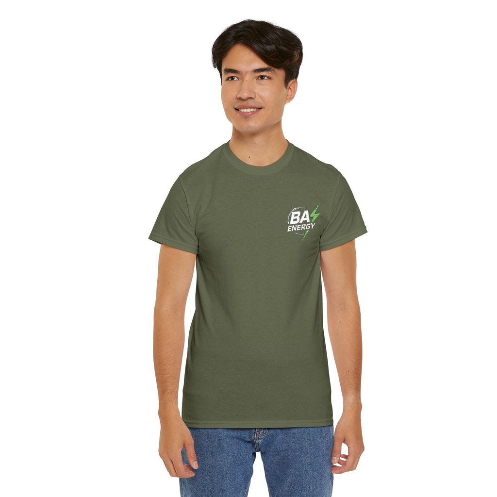 BA Energy Graphic Tee — Lightning Bolt Chest Logo T-Shirt